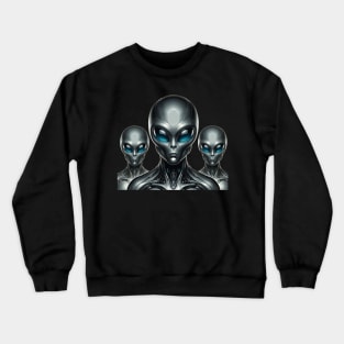 Galactic Envoys: The Grey Aliens ntelligentsia Crewneck Sweatshirt